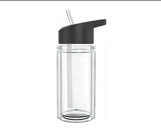 Black lid 10oz kids snowglobe tumbler