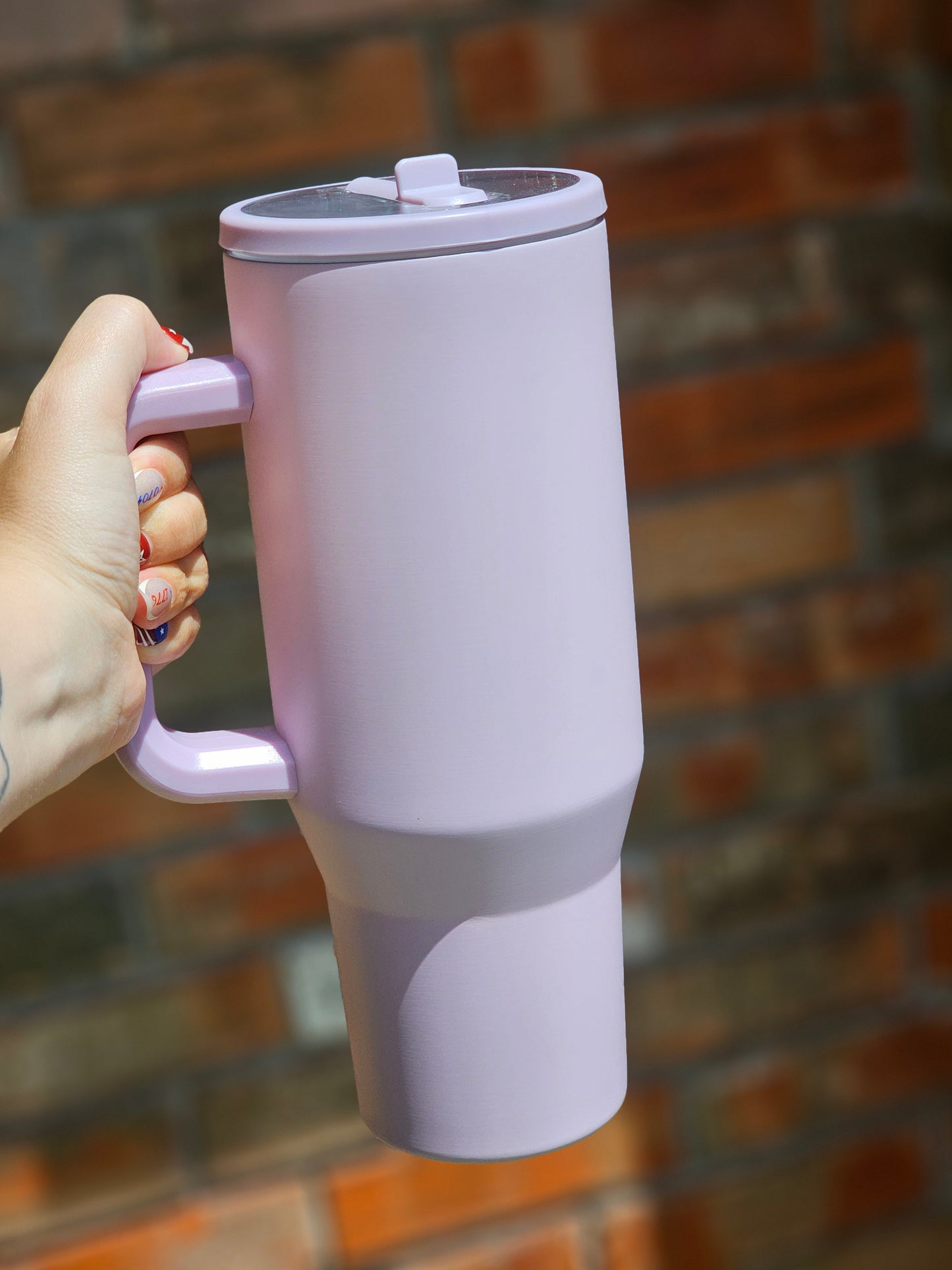 Purple 40oz Stainless Steel Leak-Proof Flip Straw Tumbler