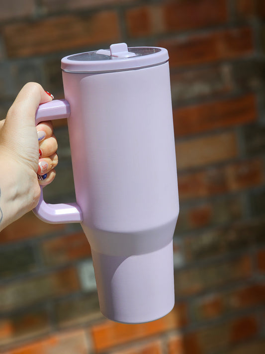 Purple 40oz Stainless Steel Leak-Proof Flip Straw Tumbler