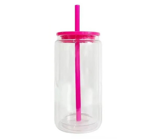 16oz Hot Pink Acrylic
