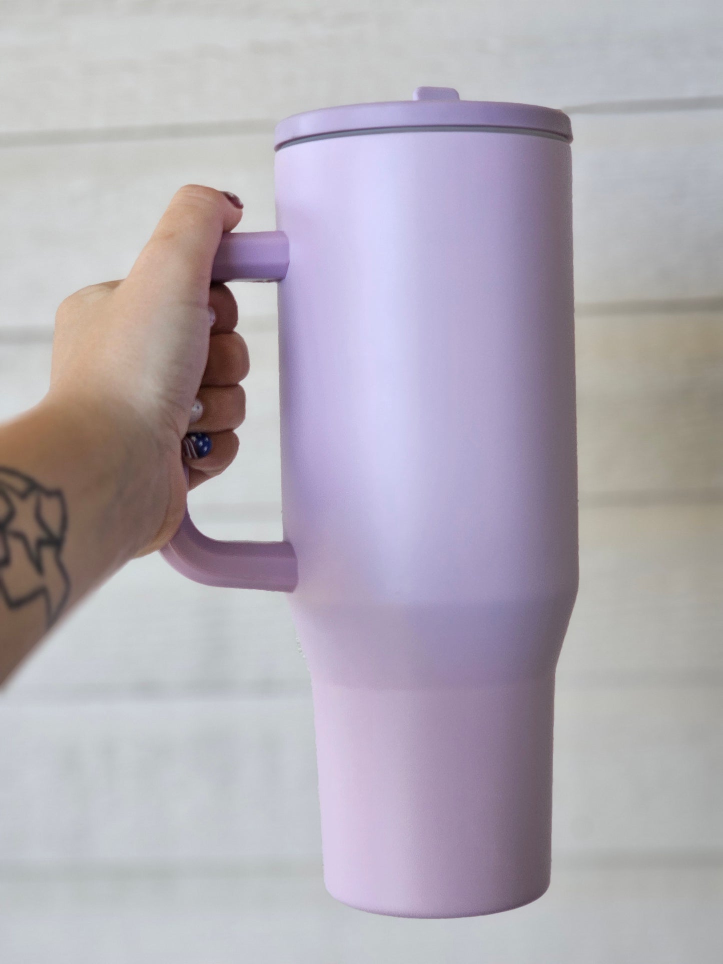 Purple 40oz Stainless Steel Leak-Proof Flip Straw Tumbler